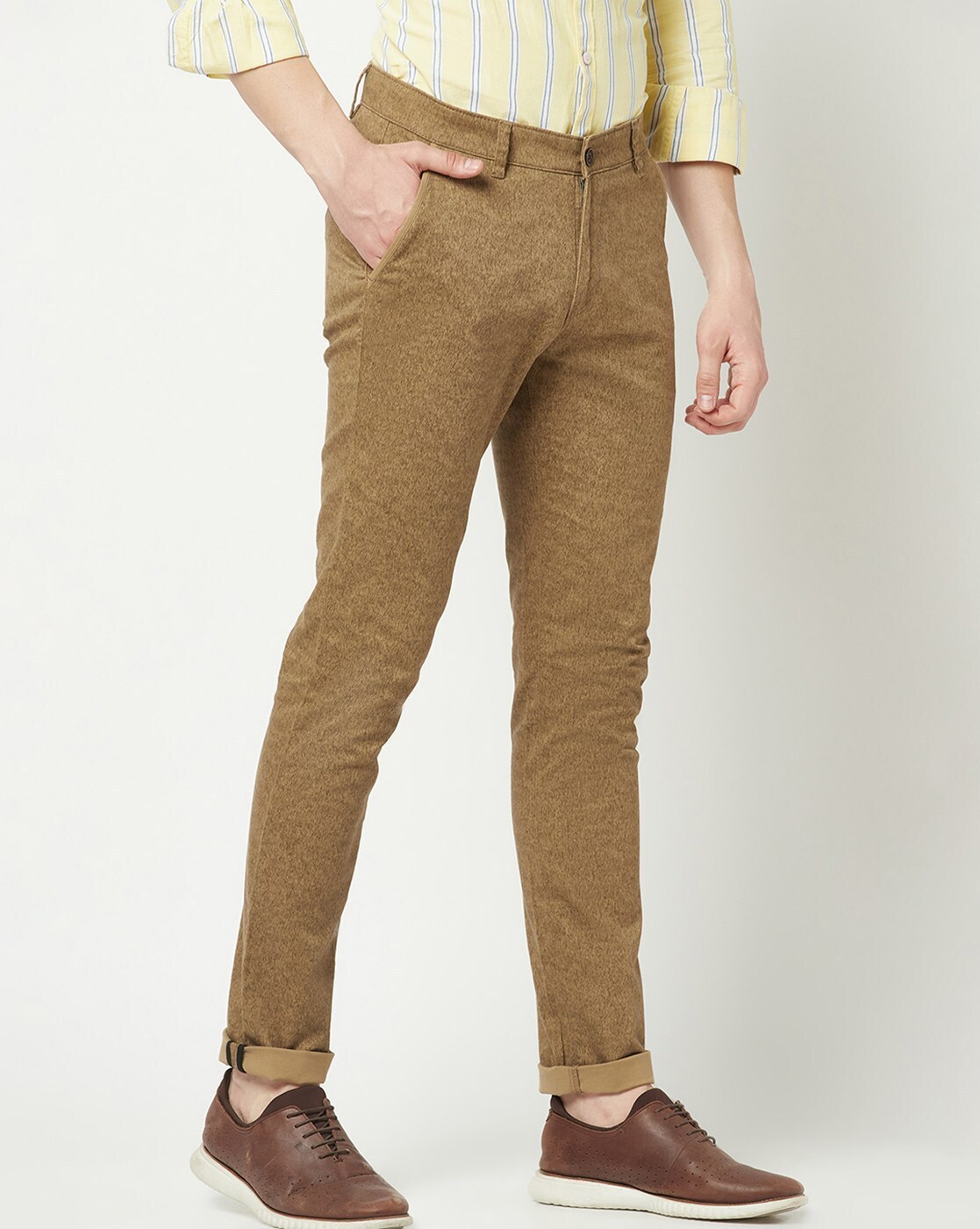 Buy Olive green Trousers & Pants for Men by Crimsoune club Online | Ajio.com