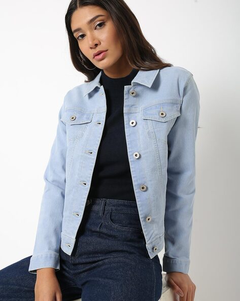 Ajio denim shop jackets womens