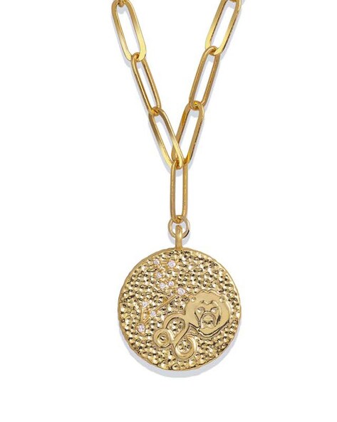 Gold and Diamond Leo Necklace