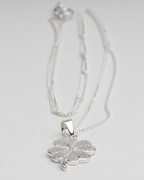 Lucky Silver Or Gold Four Leaf Clover Necklace By Hersey Silversmiths |  notonthehighstreet.com