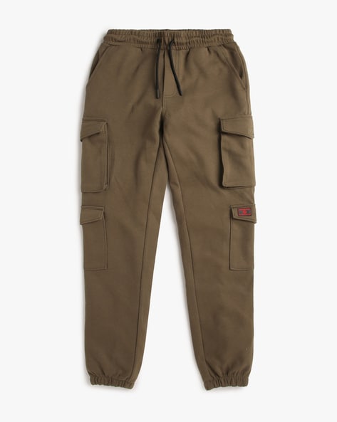 Slim Fit Cargo Pants - Dark khaki green - Kids