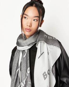 Buy Jacquard Logo Stoles Scarves for Women by ARMANI EXCHANGE