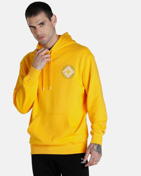 Orange store puma hoodie