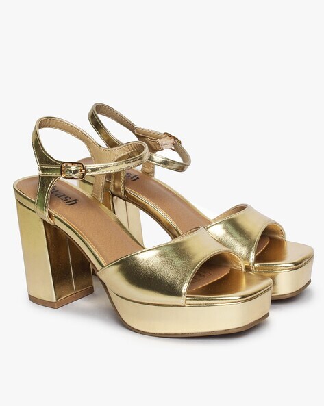 Gold store sandals payless