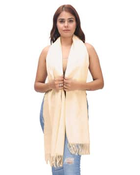 Muffler with Fringed Hemline-image-7