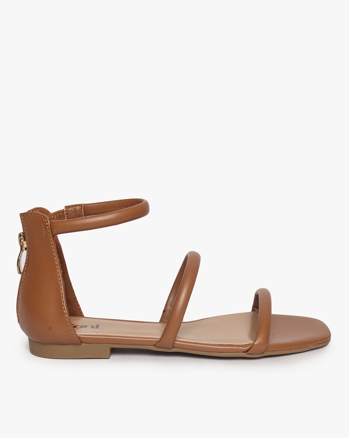 Rivecour - N°126 Flat Leather Sandals - Cognac | Smallable