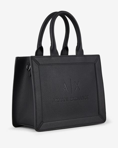 Armani exchange discount black tote bag