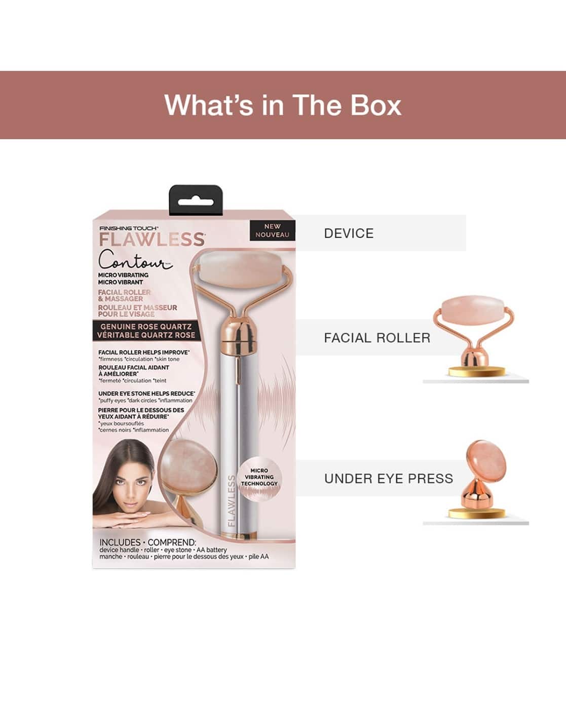 Buy Finishing Touch Flawless Contour Vibrating Facial Rose... Online |  Ajio.com