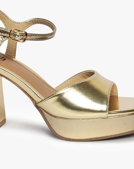 Gold heeled sandals | boohoo UK