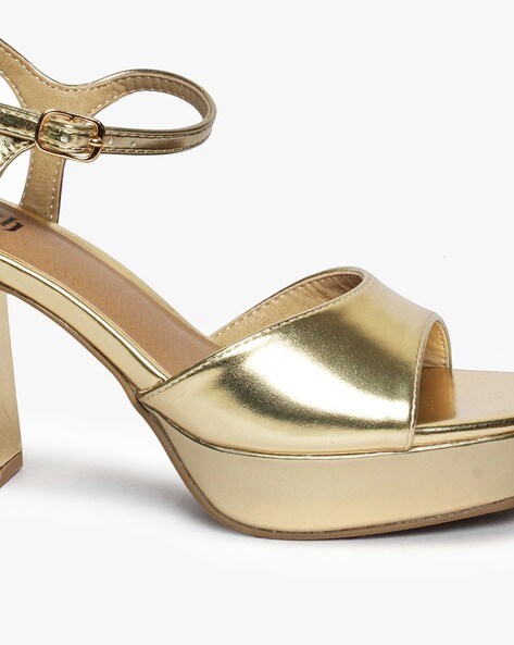 Gold cheap heels payless