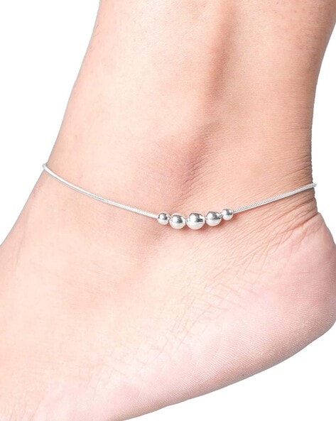 Amazon.com: SILVERCUTE Heart Anklets Sterling Silver Resizable Barefoot  Jewelry 925 Beach Ankle Bracelet for Women: Clothing, Shoes & Jewelry