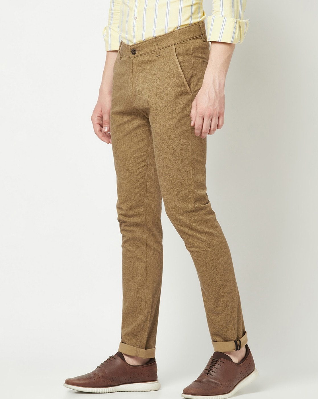 Buy Brown Trousers & Pants for Men by ALTHEORY Online | Ajio.com