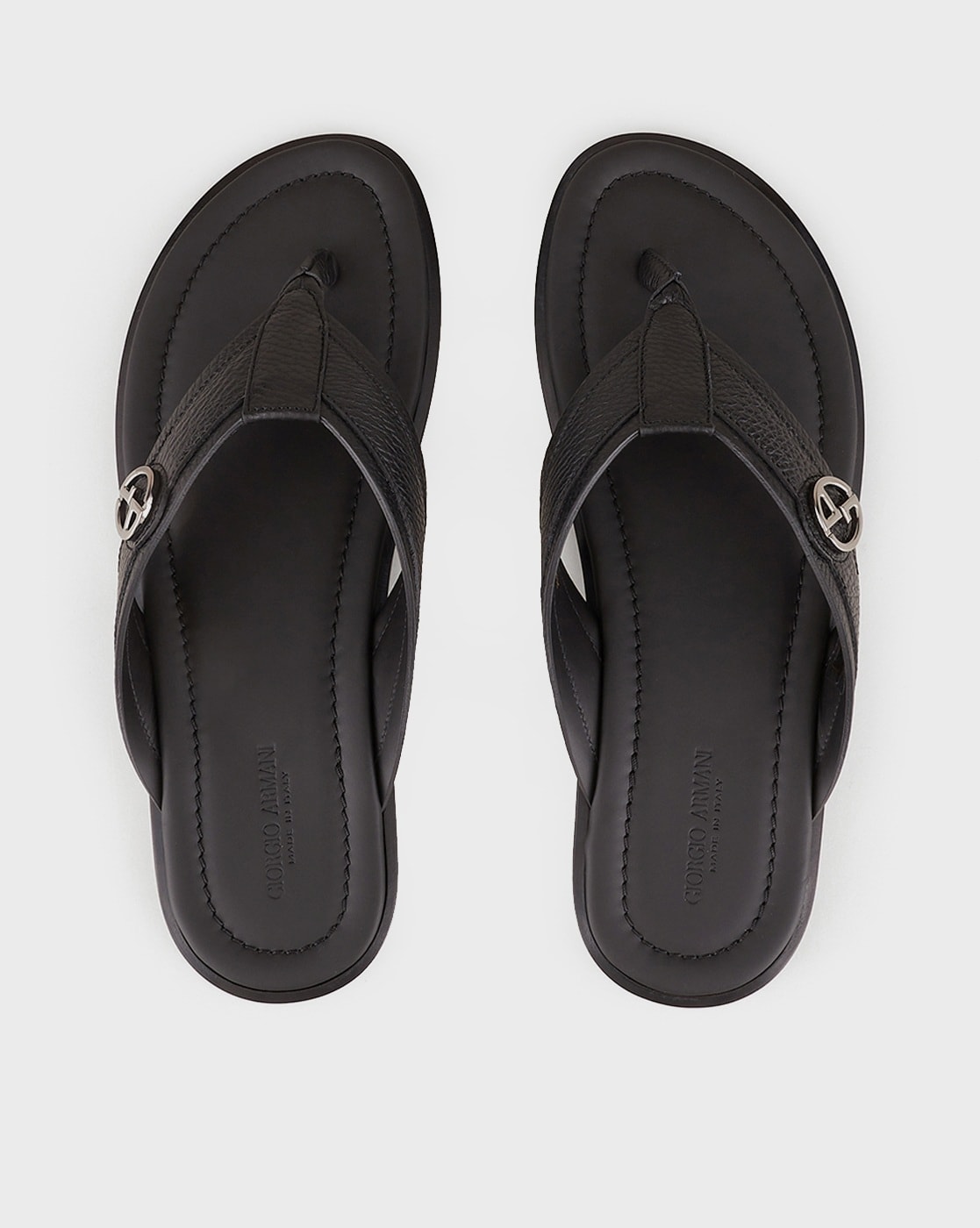 Sandals Emporio Armani Black size 42 EU in Rubber - 41267022