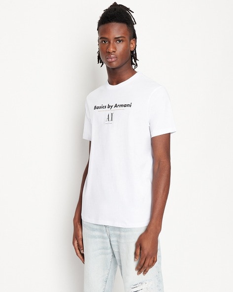 Buy Cotton Armani Exchange Tshirt for Men - White