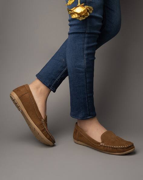 Lace Fastening Heeled Loafers