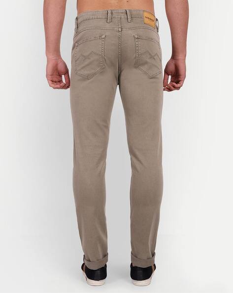 Buy Khaki Jeans for Men by MEGHZ Online - Main Image
