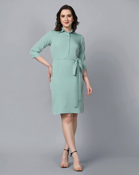 Buy Sea Blue Dresses for Women by Power Sutra Online Ajio