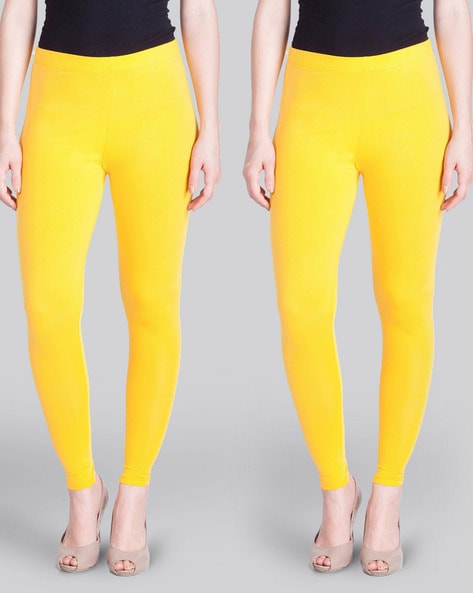 Buy Yellow Leggings for Women by LYRA Online