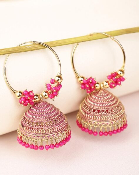 Buy Large Bright Pink Statement Earrings Long Dangle Earrings for Online in  India  Etsy