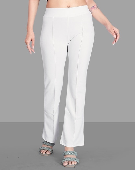 Buy White Trousers & Pants for Women by Sugathari Online | Ajio.com