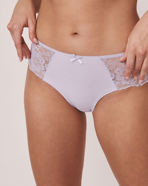 Lace Hipster Panties with Elasticated Waist