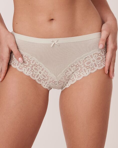 Lace Hipster Panties with Elasticated Waist