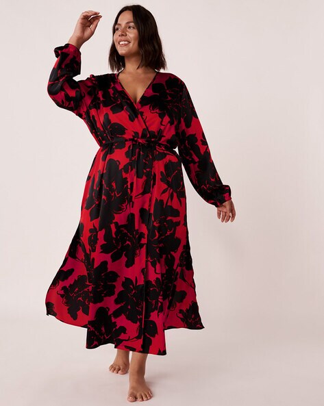 Floral V-Neck Wrap Dress