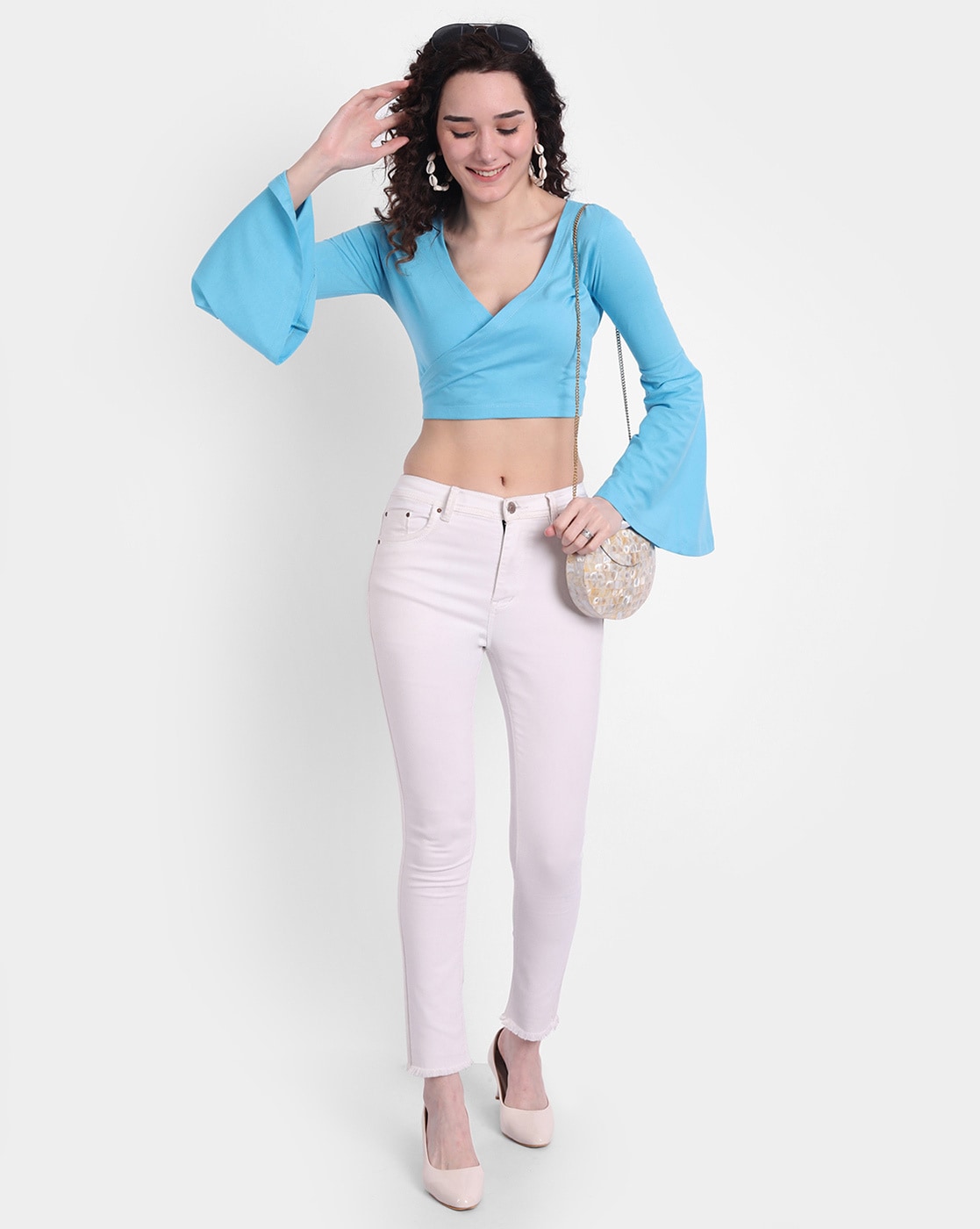 Buy Aqua Tops for Women by COLOR CAPITAL Online