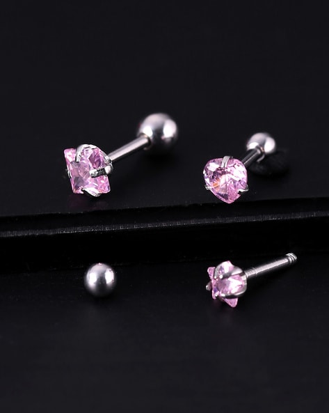 Pink Earrings for Men for sale | eBay