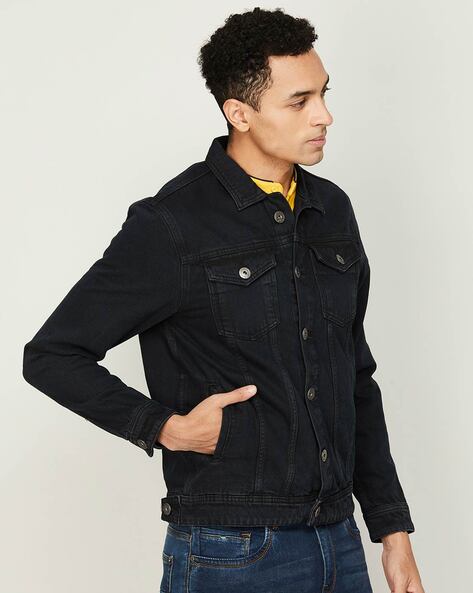 Denim bomber outlet mens