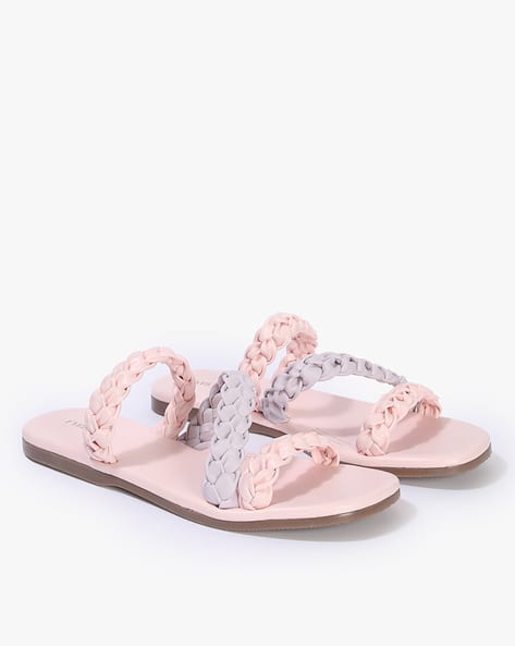 Buy Pink Flat Sandals for Women by Fyre Rose Online | Ajio.com