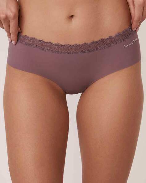 Buy La Vie En Rose Seamless High Waist Thong Panty In Purple