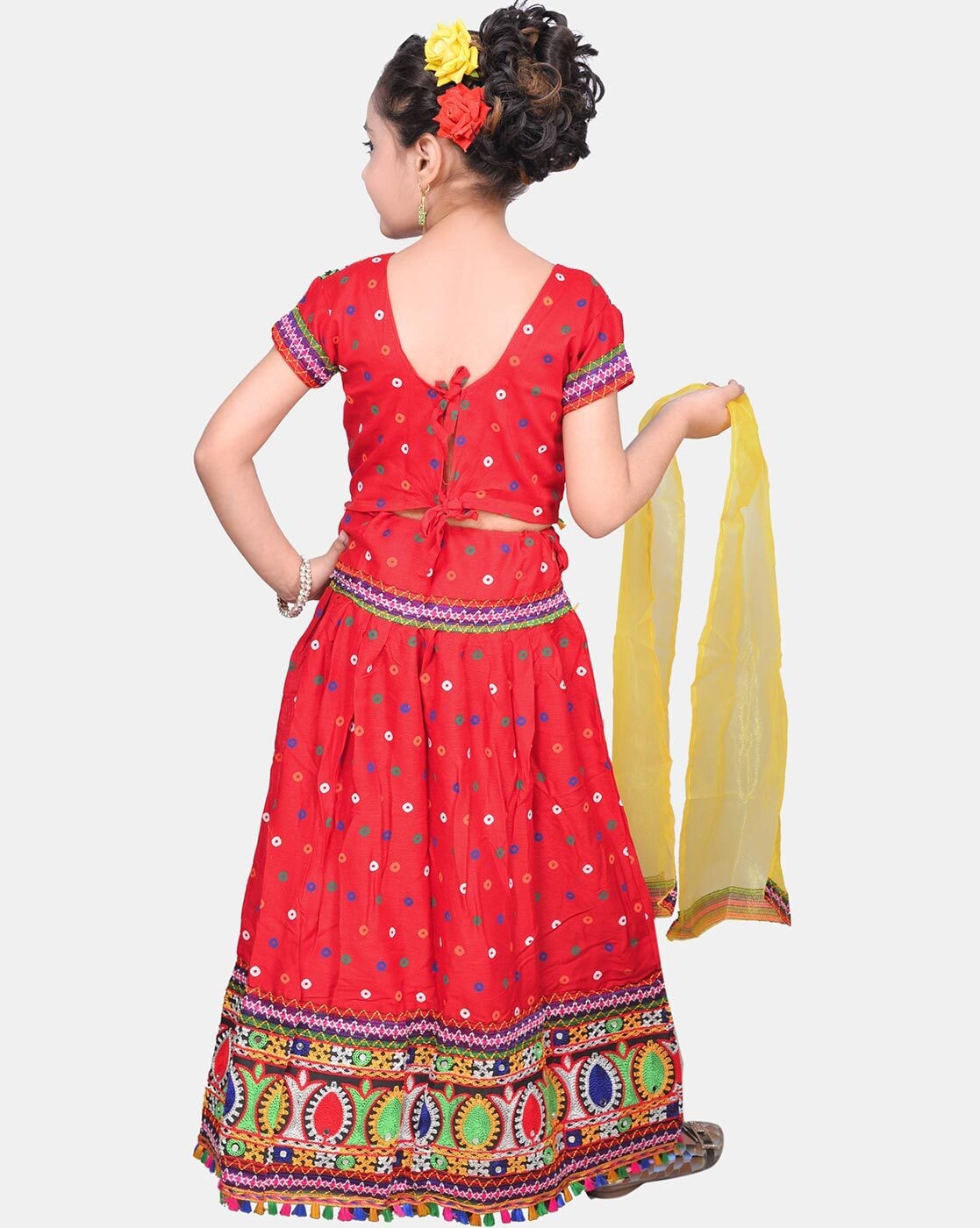 Radha/Rajasthani cotton lehenga fancy dress for kids,Indian State  Traditional Wear for Annual function/Theme Party/Competition/Stage  Shows/Birthday Party Dress
