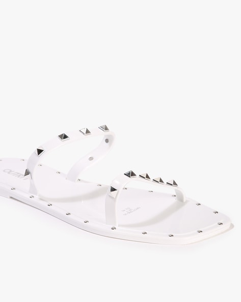 Buy White Flat Sandals for Women by Outryt Online Ajio