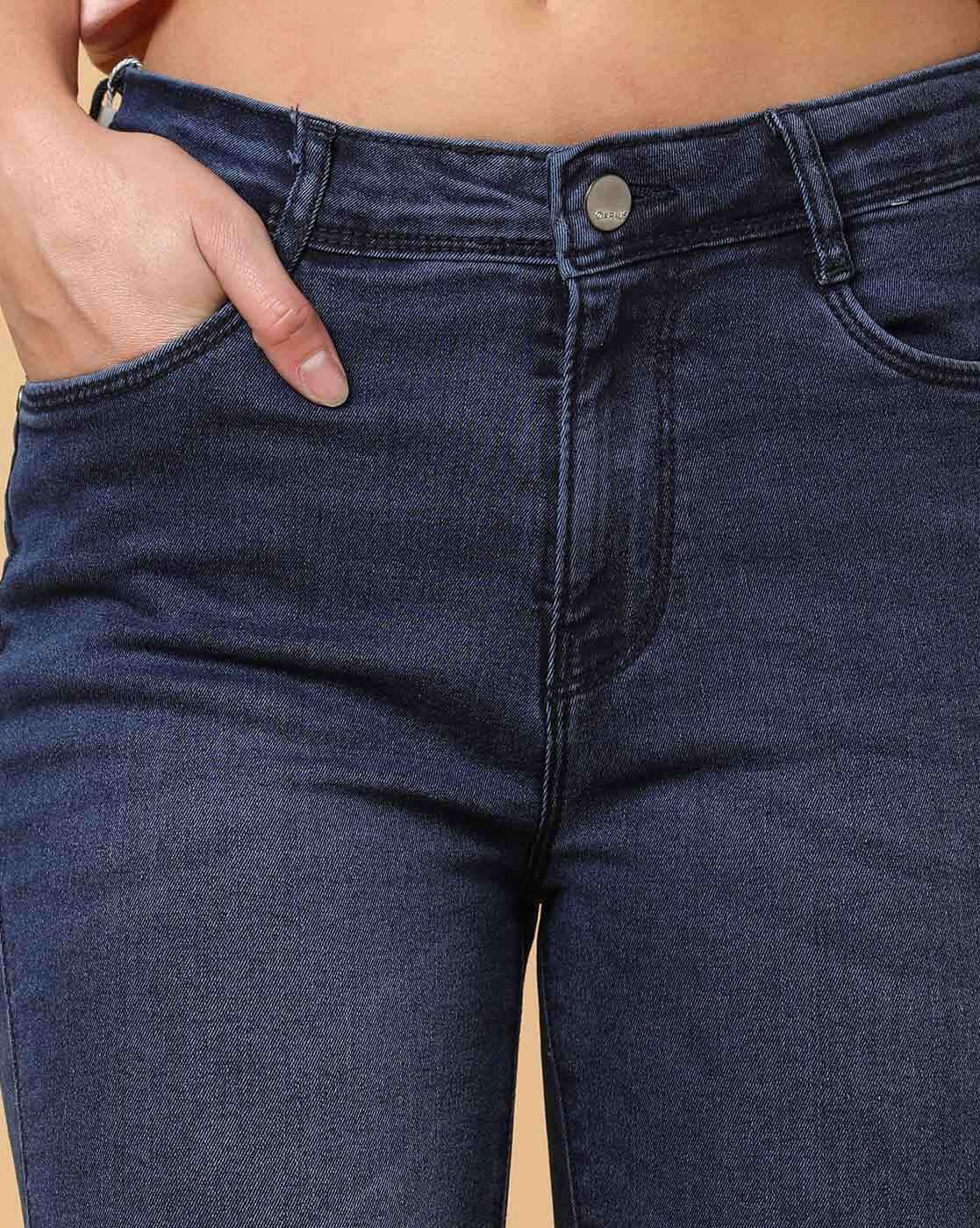 Women K4014 Lightly Washed High-Rise Skinny Jeans