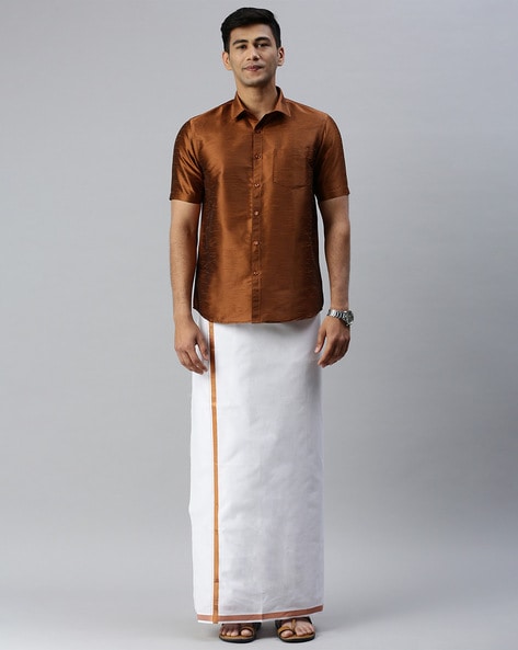 Ramraj Cotton Men Shirt Dhoti Set - Buy Ramraj Cotton Men Shirt Dhoti Set  Online at Best Prices in India