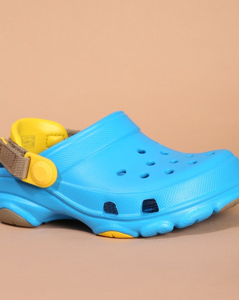 Crocs blue hotsell and yellow