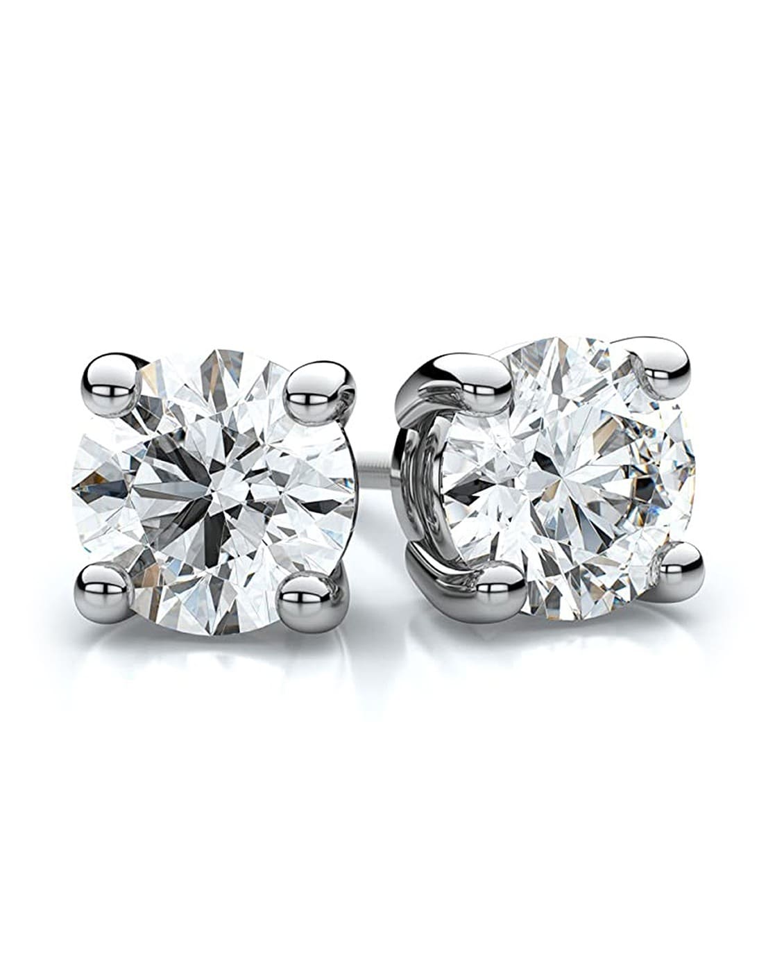 Goldsmiths 9ct White Gold Diamond Set Heart Stud Earrings EA0645D69KW |  Goldsmiths