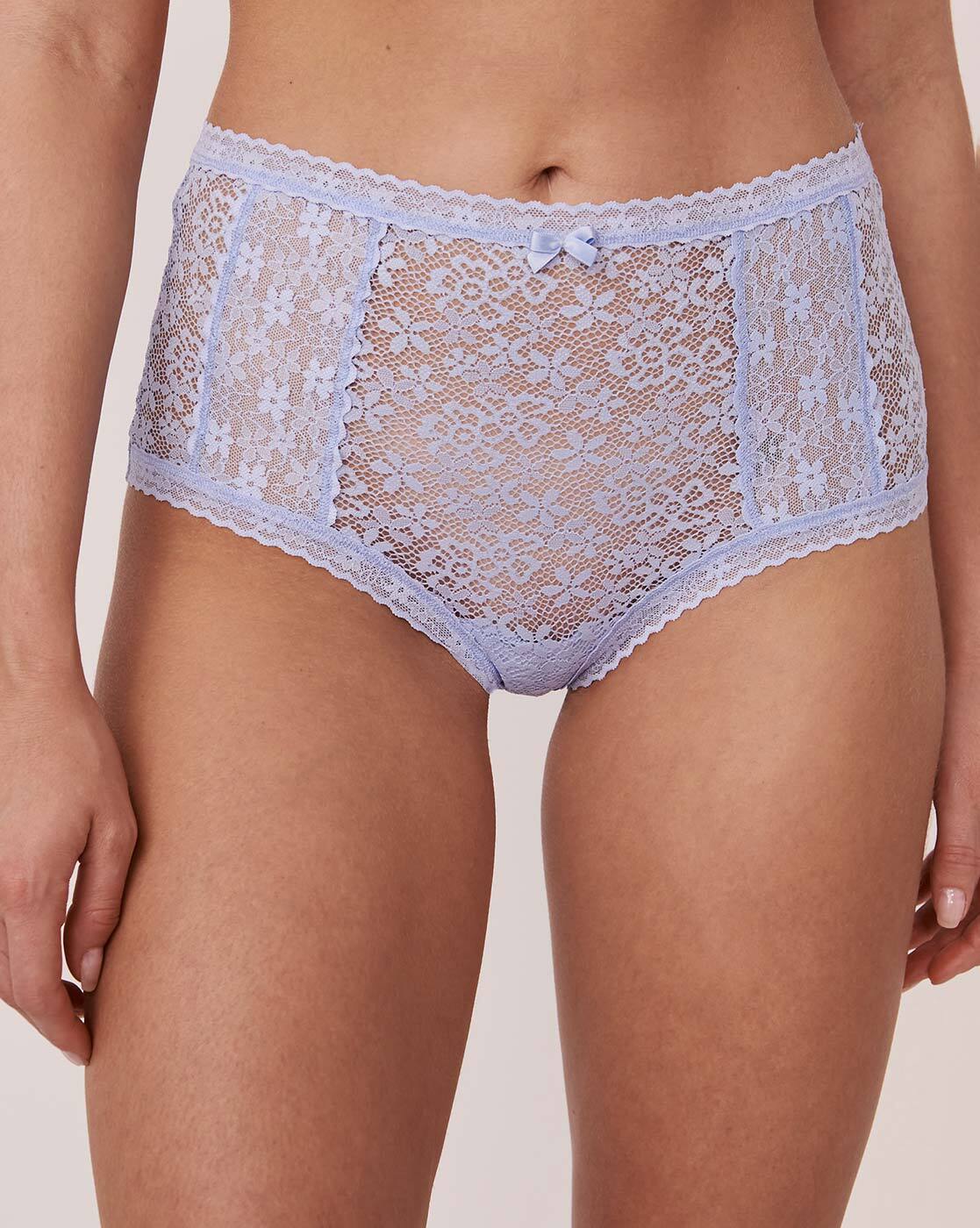 High-Rise Lace Hipster Panties