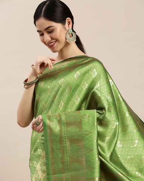 Pista Green Wedding Wear Designer Party Wear Paper Silk Saree at Rs 3750 in  Surat