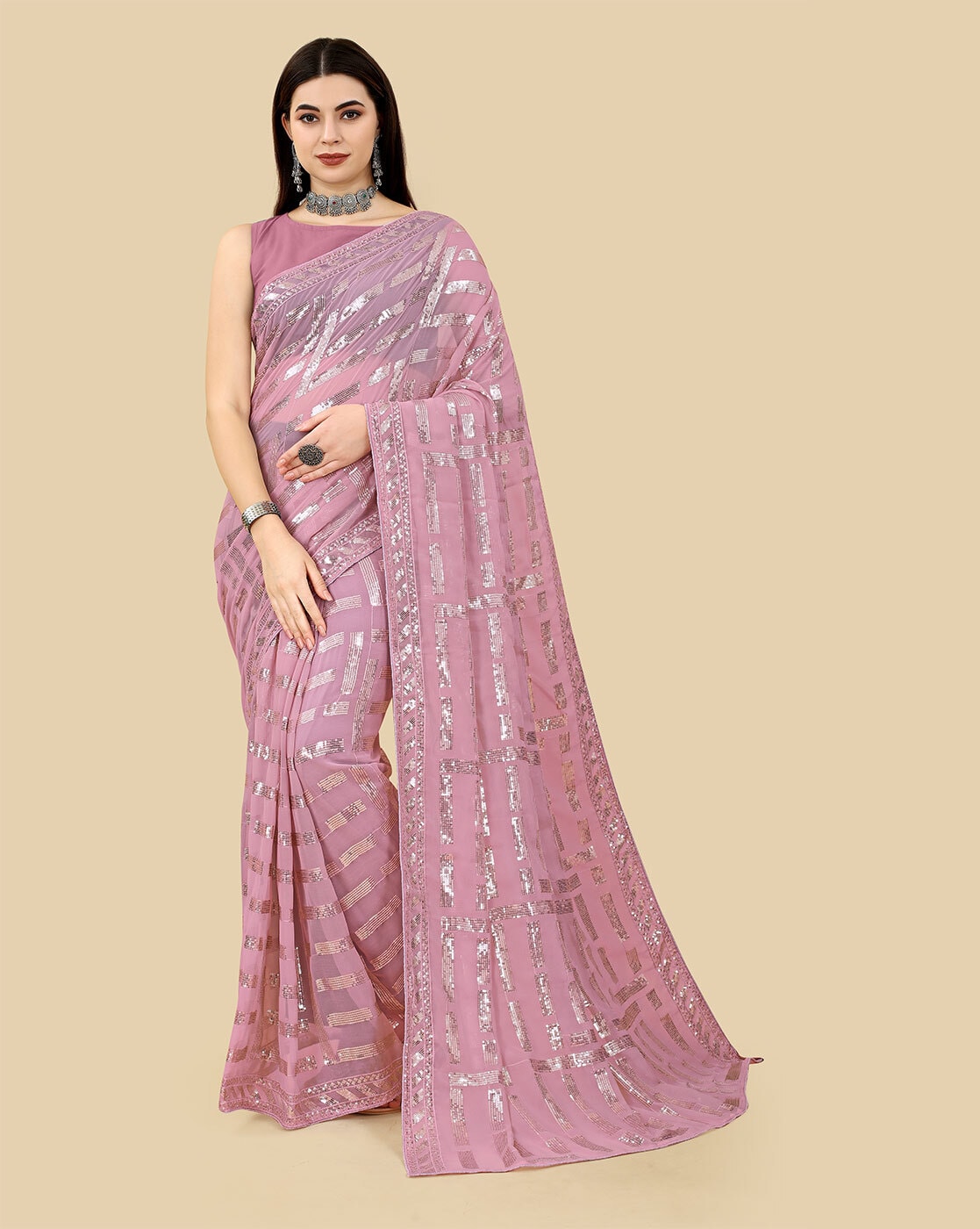 Buy Red Sarees for Women by Kishori Online | Ajio.com