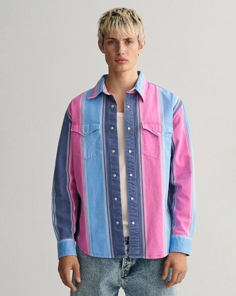 Relaxed Fit Vertical Striped casual Shirt