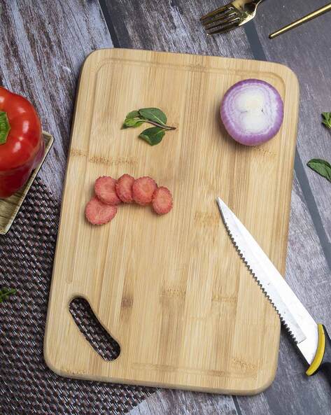 Wooden Chopping Board, Brown, Bamboo - MARKET 99