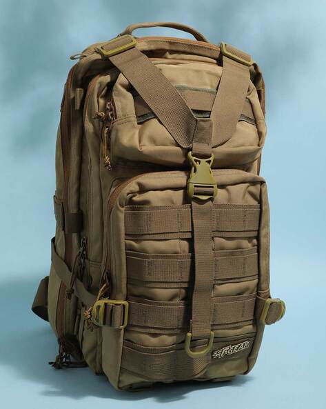 Textured Travel Backpack with Adjustable Shoulder Straps