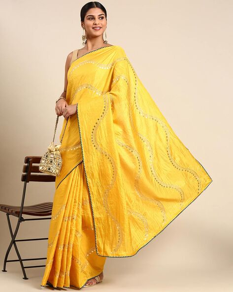 Buy Stylish Yellow Sarees Online In India At Upto 70% Off