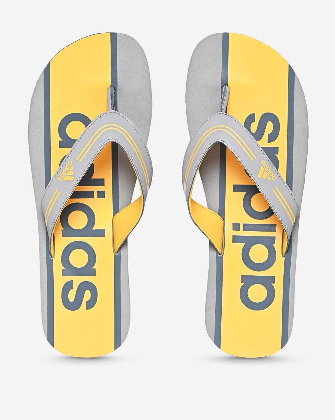 Yellow adidas flip online flops