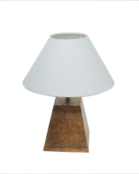 Wooden Lamp Table with Cone Shape Shade - Main Image
