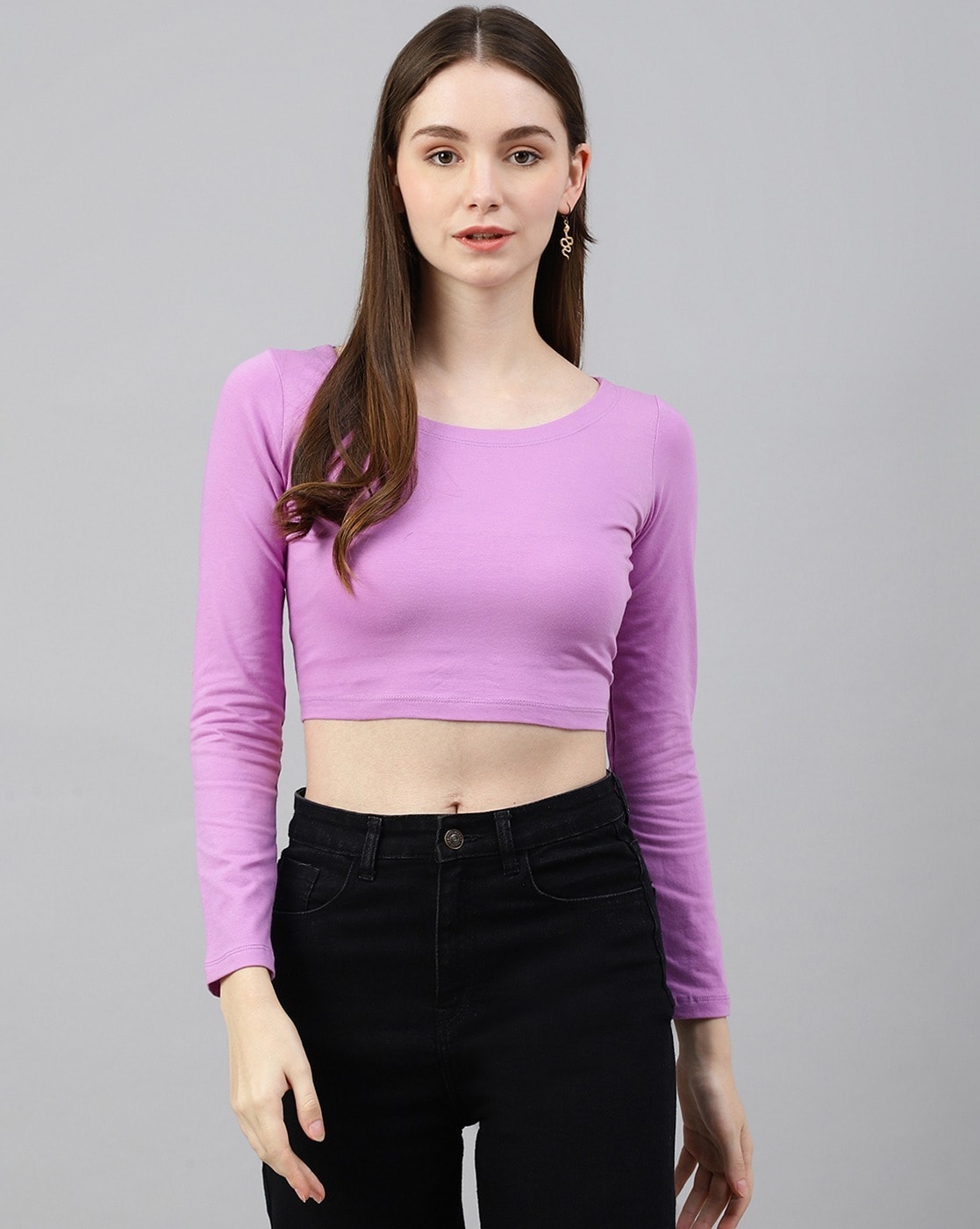 Cotton Rib Scoop Neck Top - Cabaret Pink