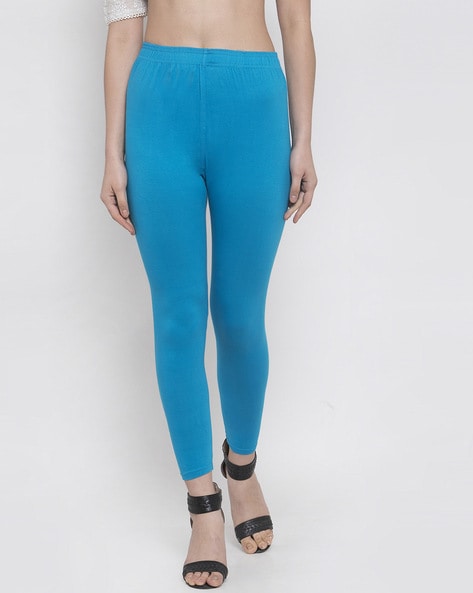 Buy Crepeon Incredibly Personal Women's Super 100% Cotton Elastane Stretch Blue  Leggings with Ultrasoft Waistband (Pack of 1) (L) Online at Best Prices in  India - JioMart.