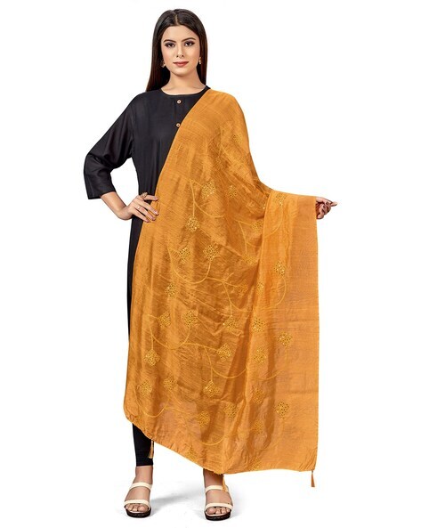 Embroidered Dupatta with Sequin Accent Price in India